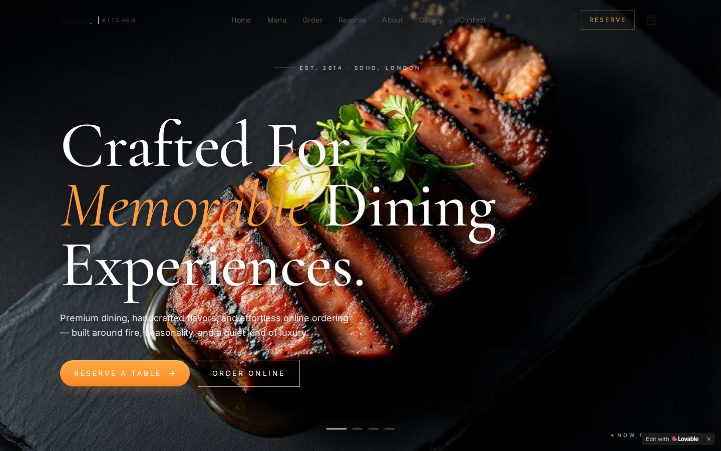 Fine Dining Reservation & Digital Experience live preview