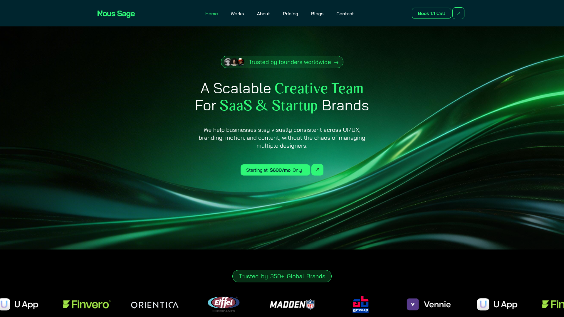 Premium Design Agency Platform live preview