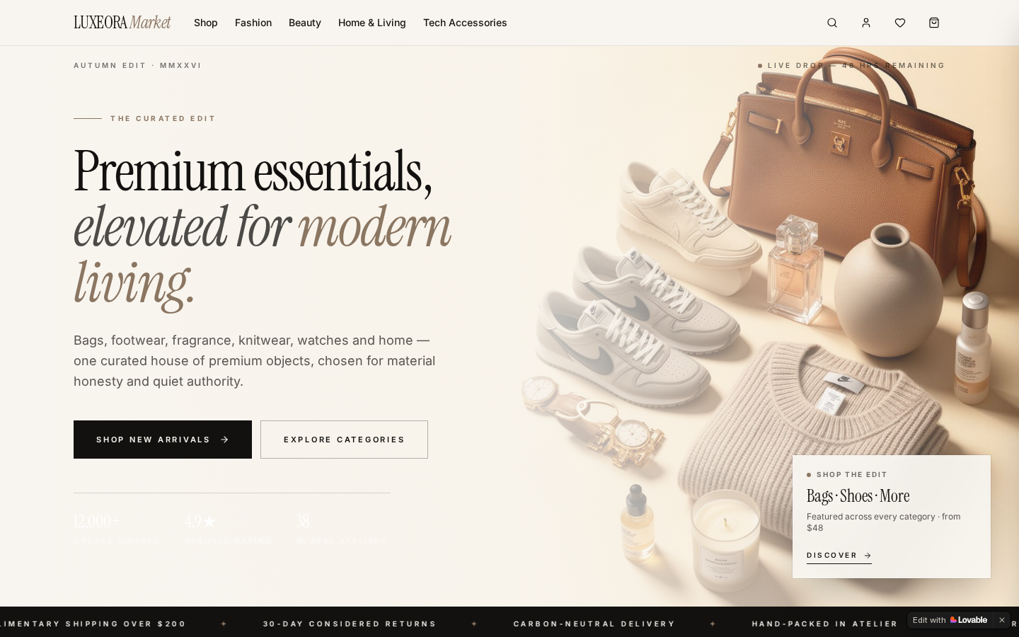High-Converting Luxury eCommerce Experience live preview