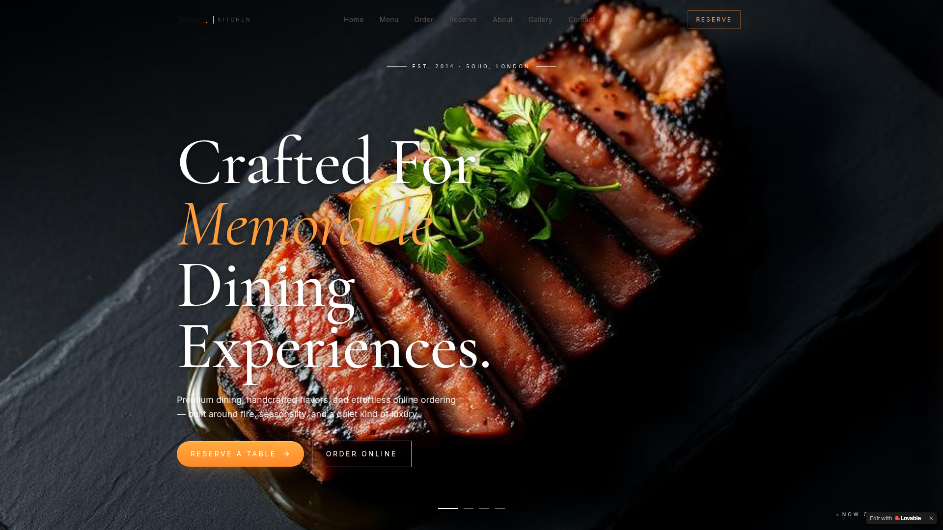 Restaurant Ordering & Reservation Platform live preview